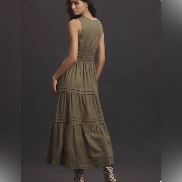 Anthropologie Somerset Maxi Dress: Linen Ties Edition - Picture 2 of 3